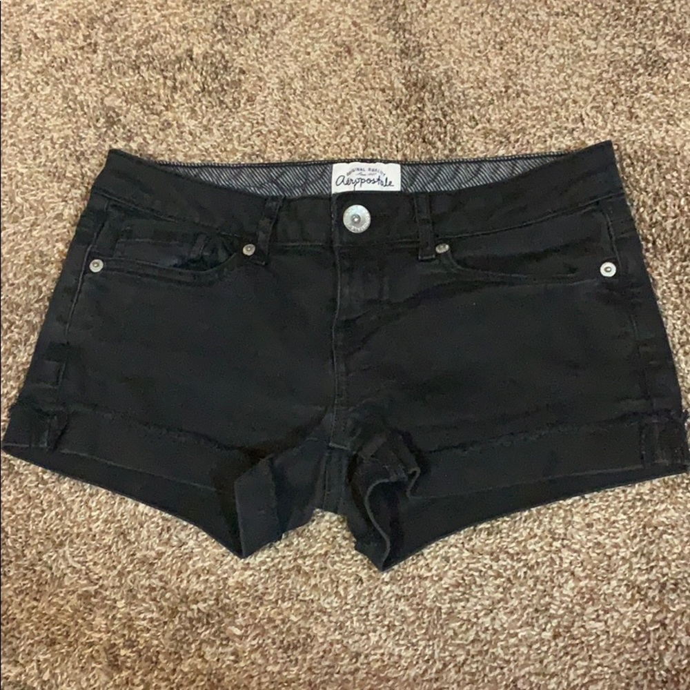 Black Denim Shorts